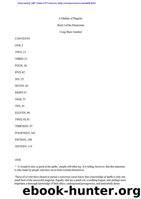Gardner, Craig Shaw - Ebenezum 01 by Gardner Craig Shaw
