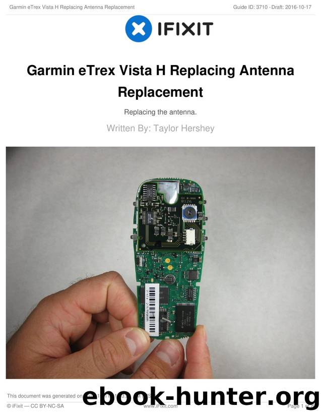 Garmin eTrex Vista H Replacing Antenna Replacement by Unknown