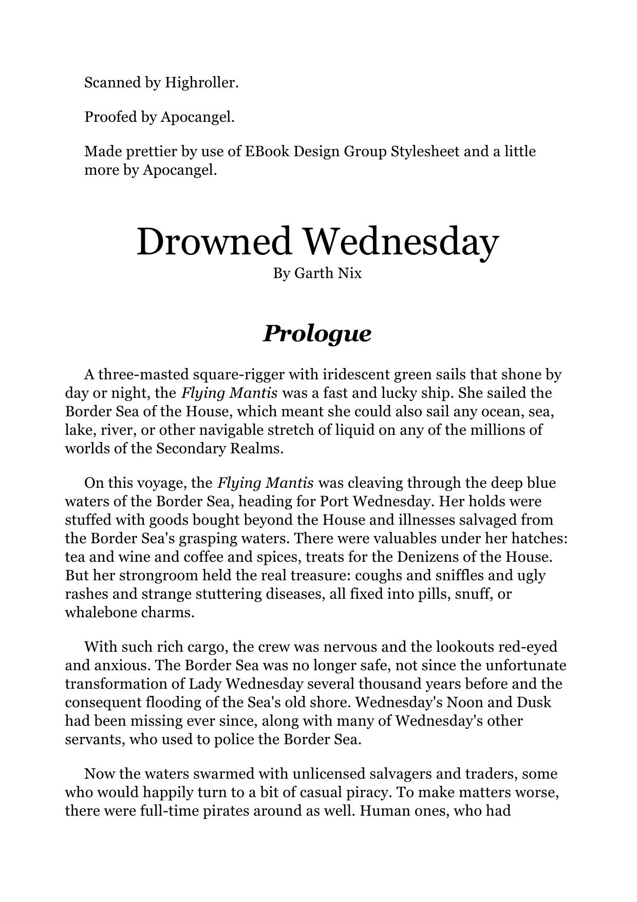 Garth Nix - Keys to the Kingdom 3 by Drowned Wednesday