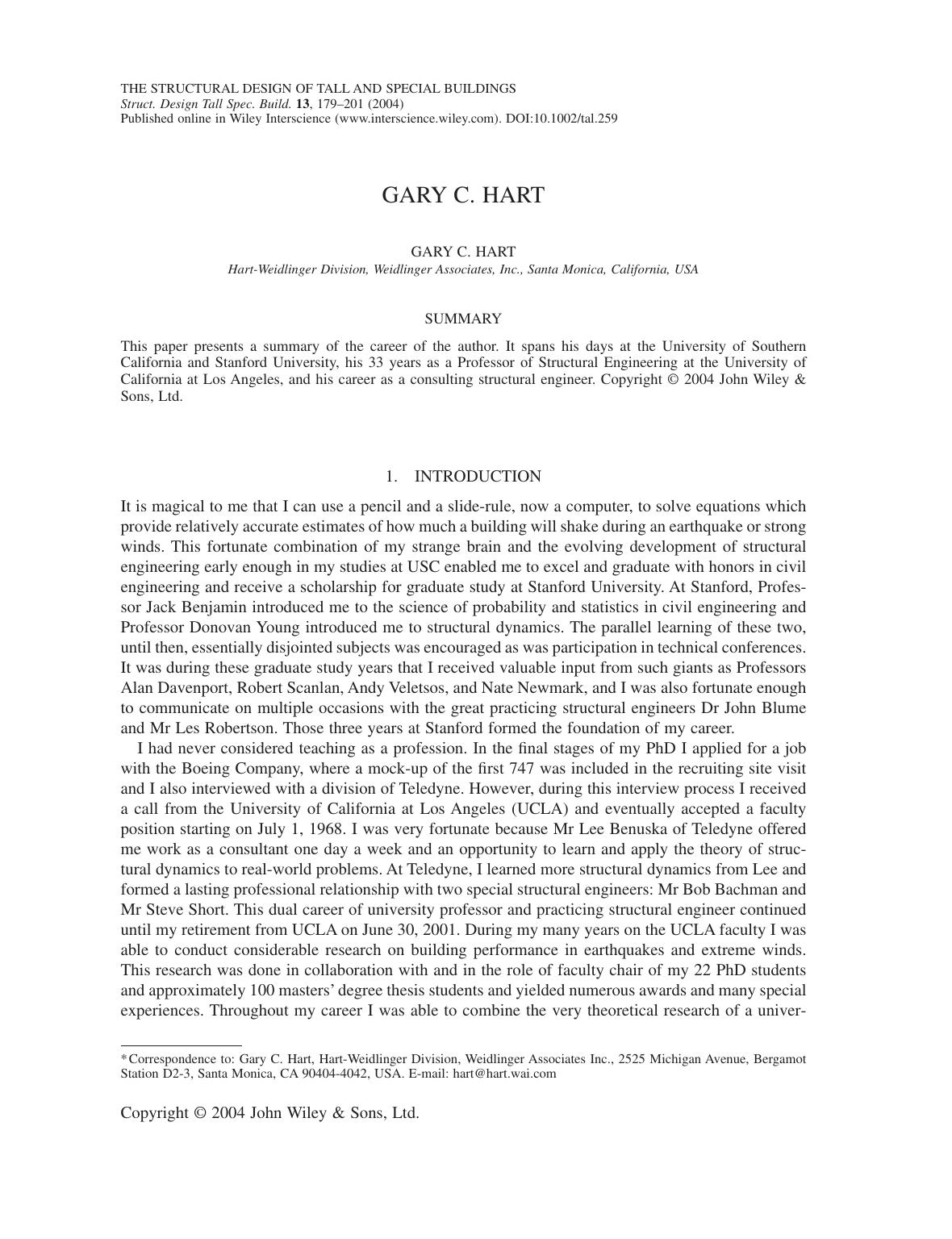Gary C. Hart by Petty