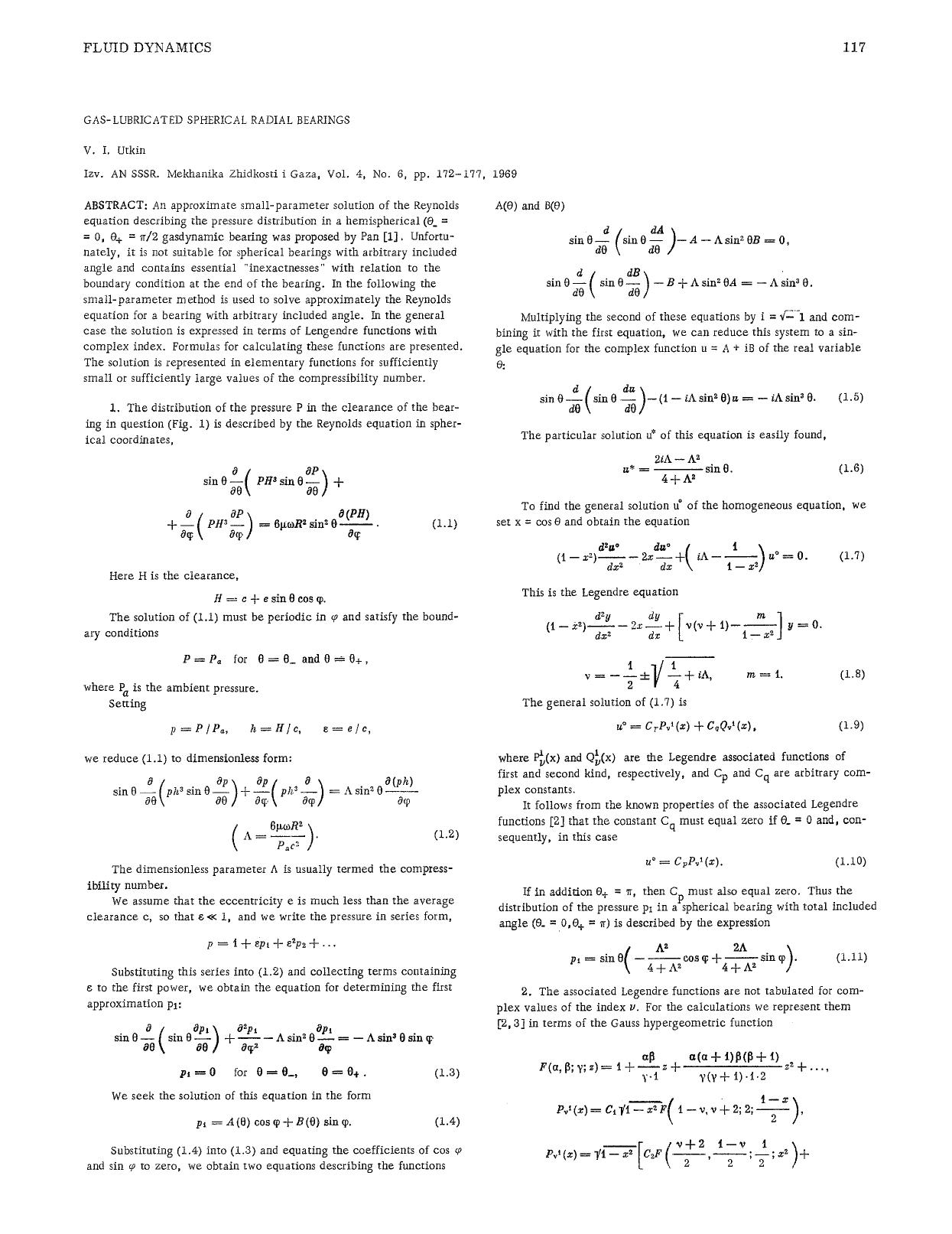 Gas-lubricated spherical radial bearings by Unknown