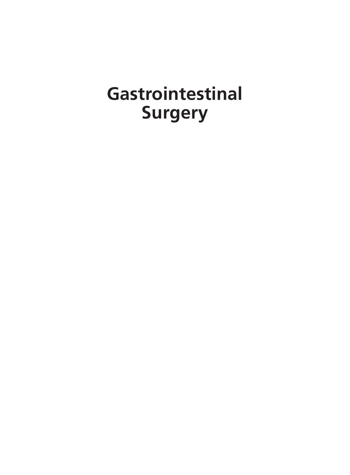 Gastrointestinal Surgery: Pathophysiology and Management by Haile T. Debas MD (auth.)