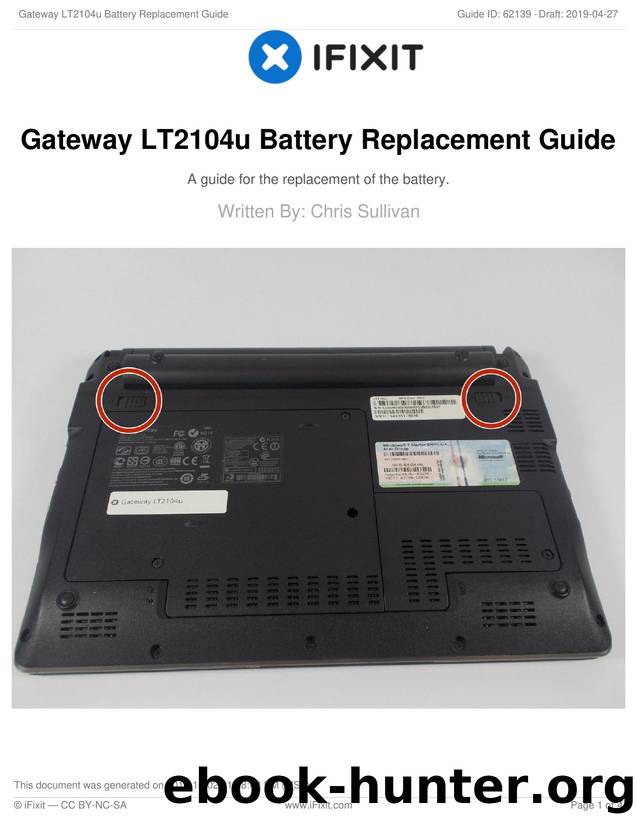 Gateway LT2104u Battery Replacement Guide by Unknown