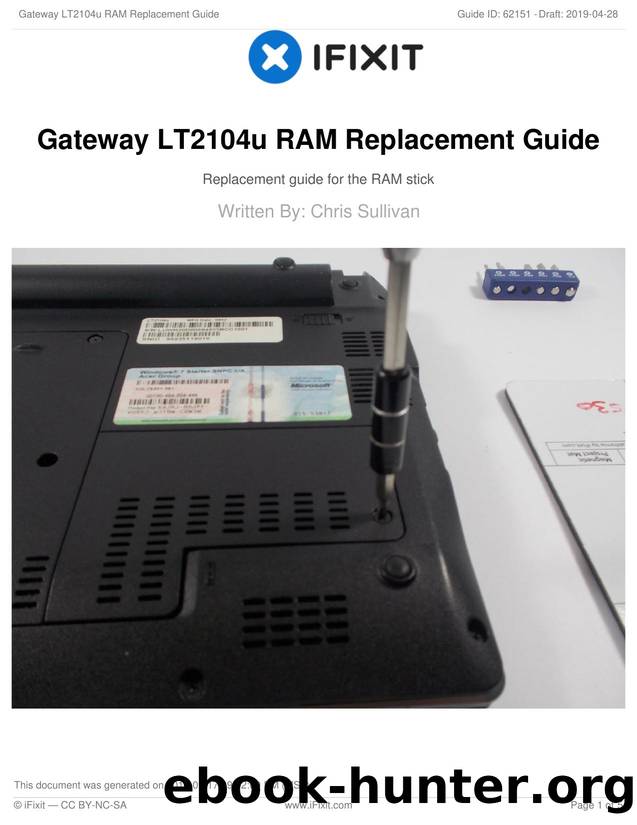 Gateway LT2104u RAM Replacement Guide by Unknown