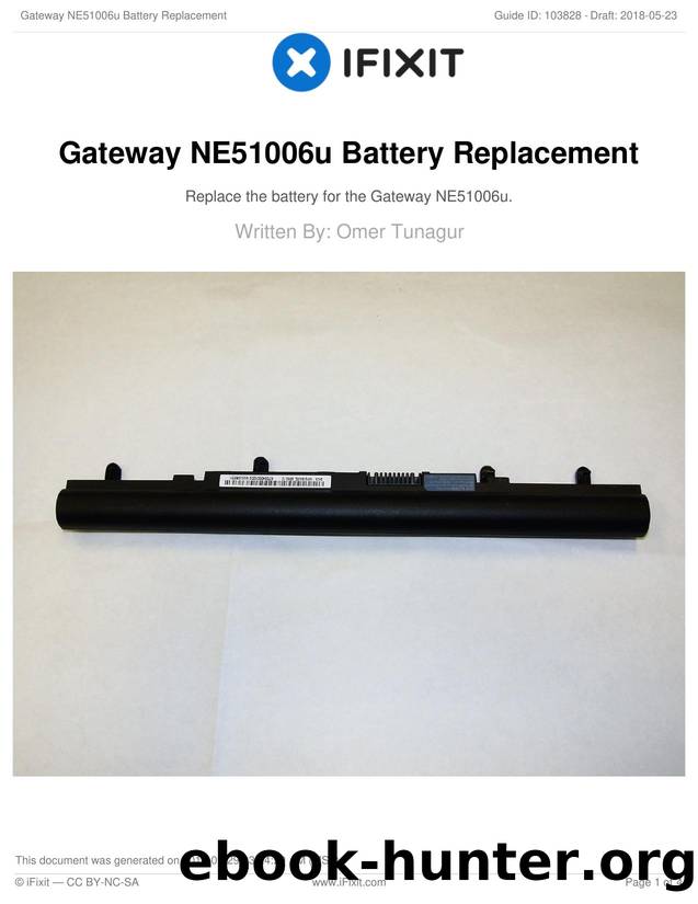 Gateway NE51006u Battery Replacement by Unknown