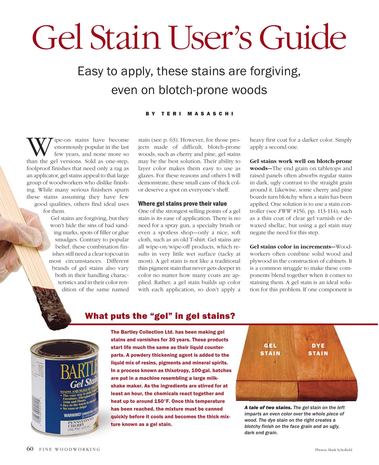 Gel Stain User's Guide by Tom Begnal