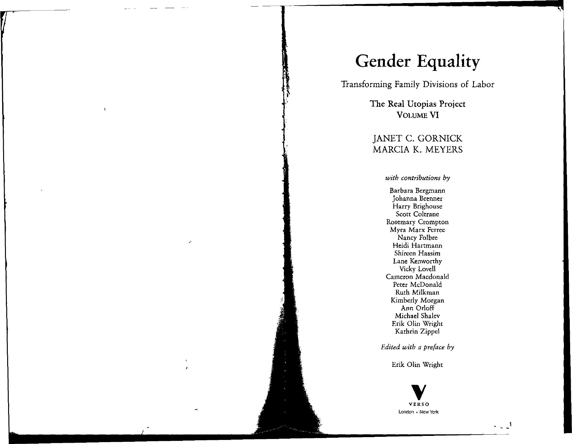 Gender Equality: Transforming Family Divisions of Labor by Unknow