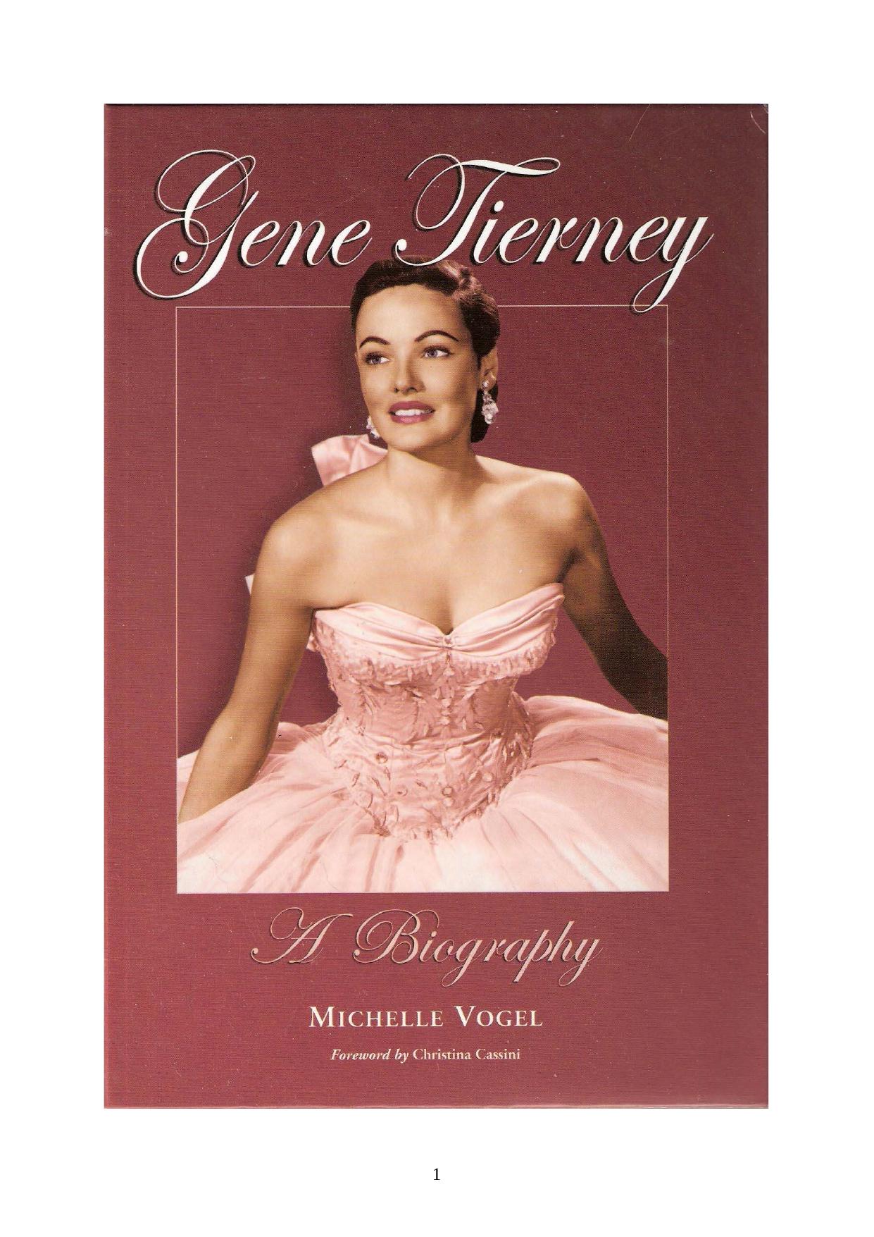 Gene Tierney: A Biography by Michelle Vogel Christina Cassini