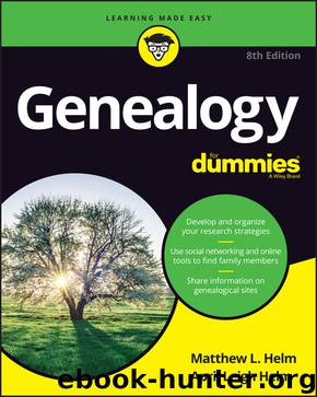 Genealogy For Dummies (For Dummies (ComputerTech)) by Matthew L. Helm & April Leigh Helm