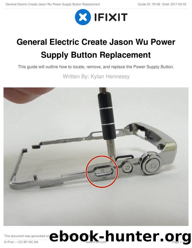 General Electric Create Jason Wu Power Supply Button Replacement by Unknown