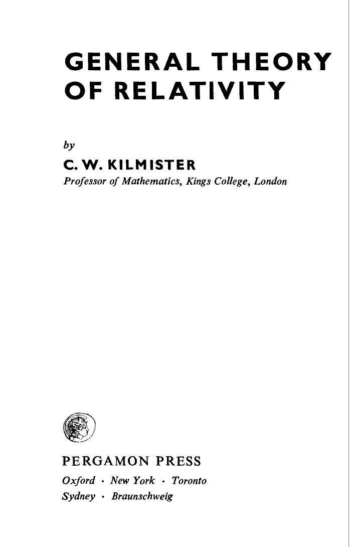 General Theory of Relativity by Unknown