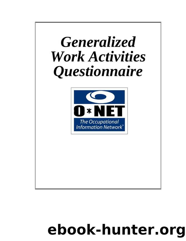 Generalized Work Activities.PDF by dmc