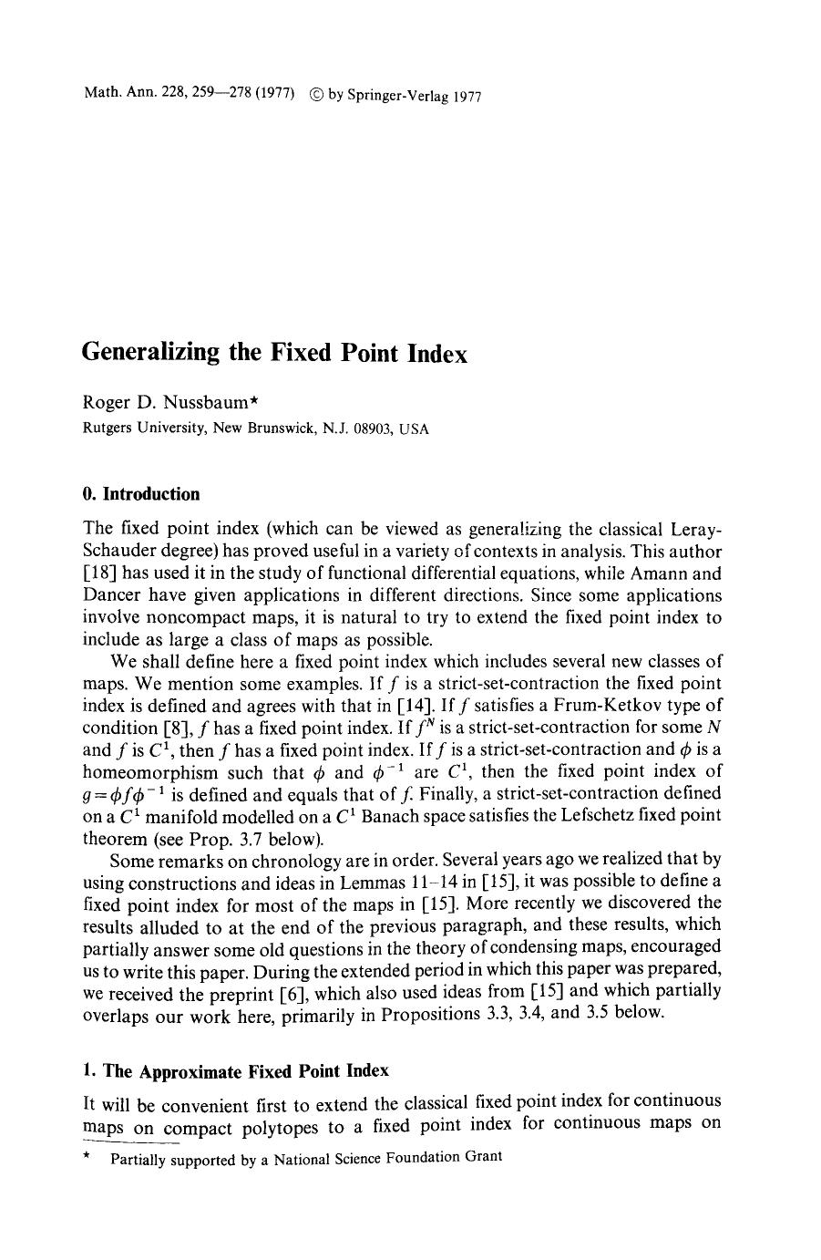 Generalizing the fixed point index by Unknown