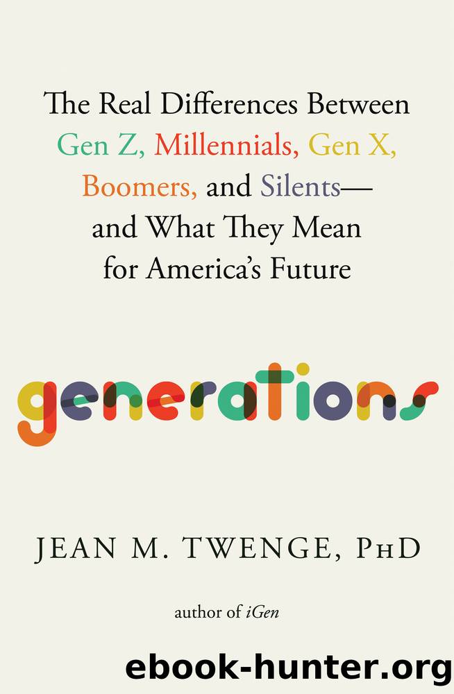Generations: the Real Differences Between Gen Z, Millennials, Gen X, Boomers, and Silentsâand What They Mean for America's Future by Jean M. Twenge