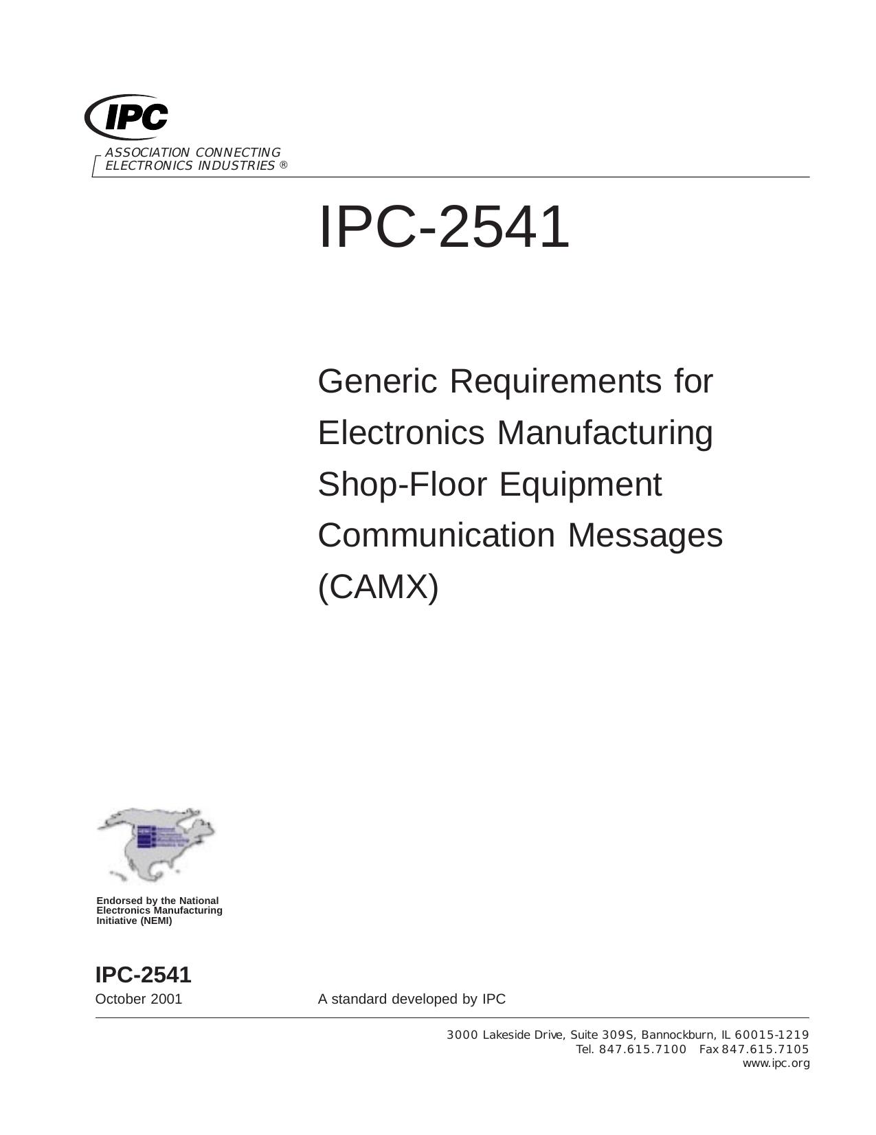 Generic Requirements for Electronics Manufacturing Shop-Floor Equipment Communication Messages by coonje