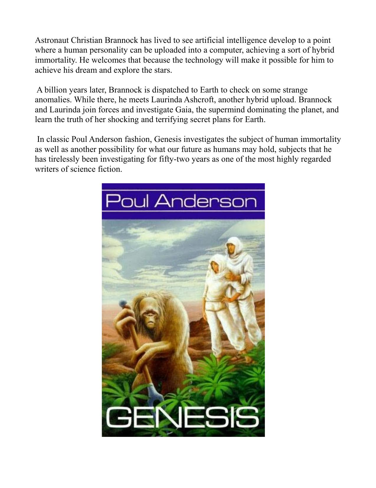 Genesis by Poul Anderson