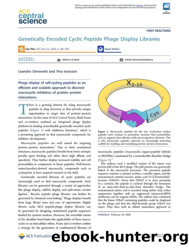 Genetically Encoded Cyclic Peptide Phage Display Libraries by Leandro Simonetti (ORCID: 0000-0003-1283-9770) & Ylva Ivarsson