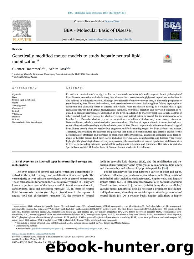 Genetically modified mouse models to study hepatic neutral lipid mobilization by Guenter Haemmerle & Achim Lass