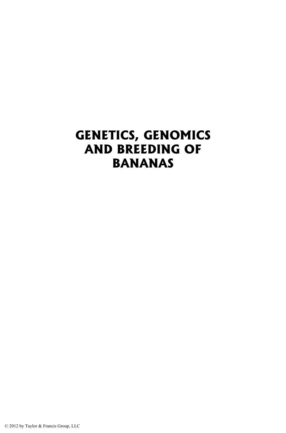 Genetics, Genomics, and Breeding of Bananas by Michael Pillay George Ude Chittaranjan Kole