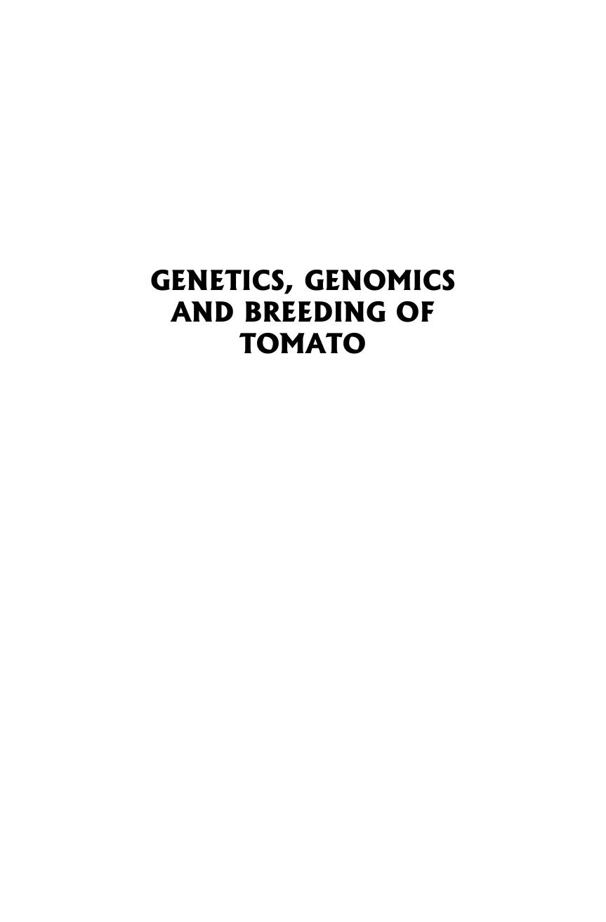 Genetics, Genomics, and Breeding of Tomato by Unknow