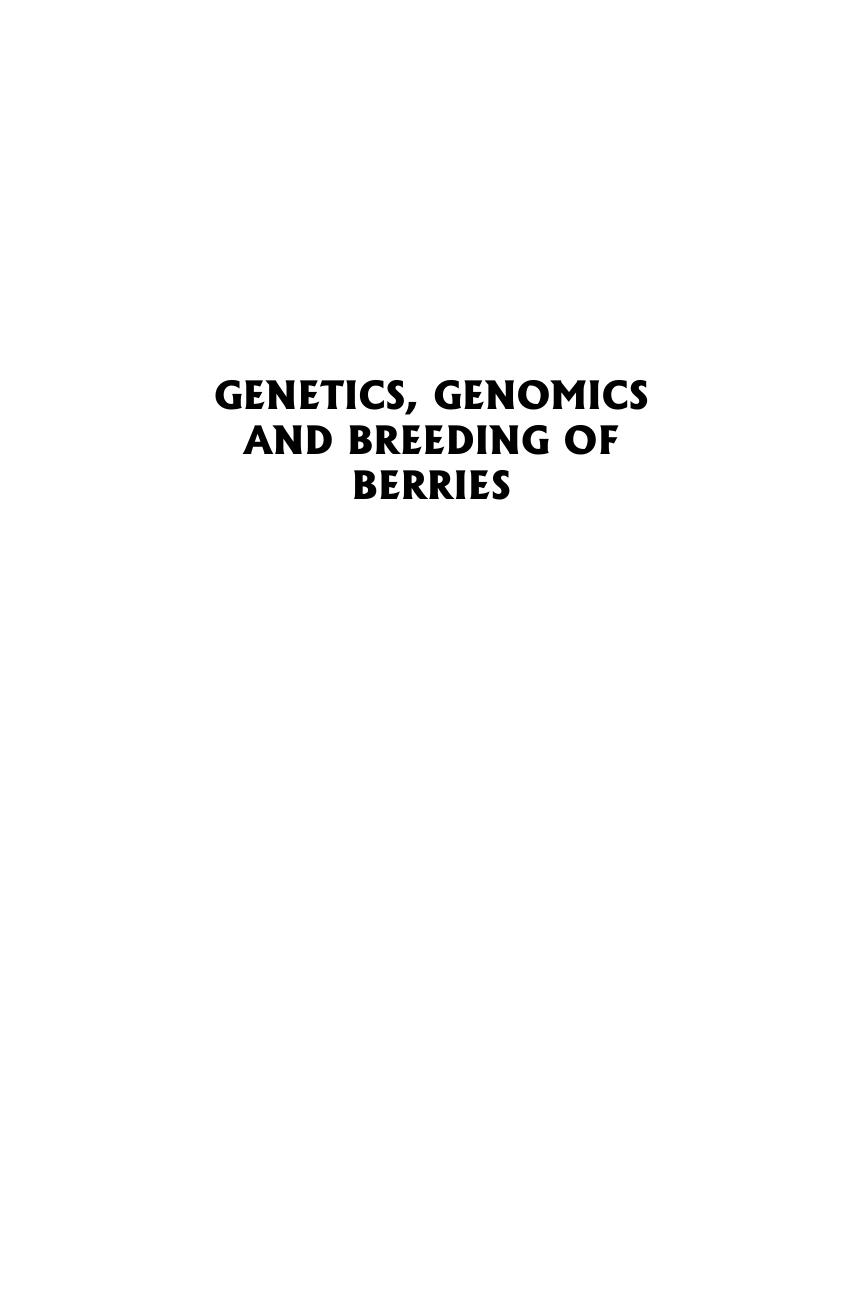 Genetics, genomics and breeding of berries by Kevin M Folta; Chittaranjan Kole