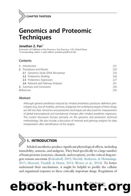 Genomics and Proteomic Techniques by Jonathan Z. Pan