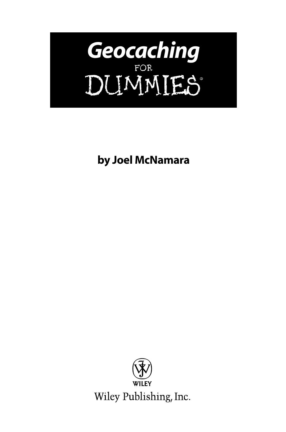 Geocaching for Dummies by McNamara Joel