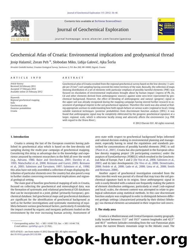 Geochemical Atlas of Croatia: Environmental implications and geodynamical thread by Unknown