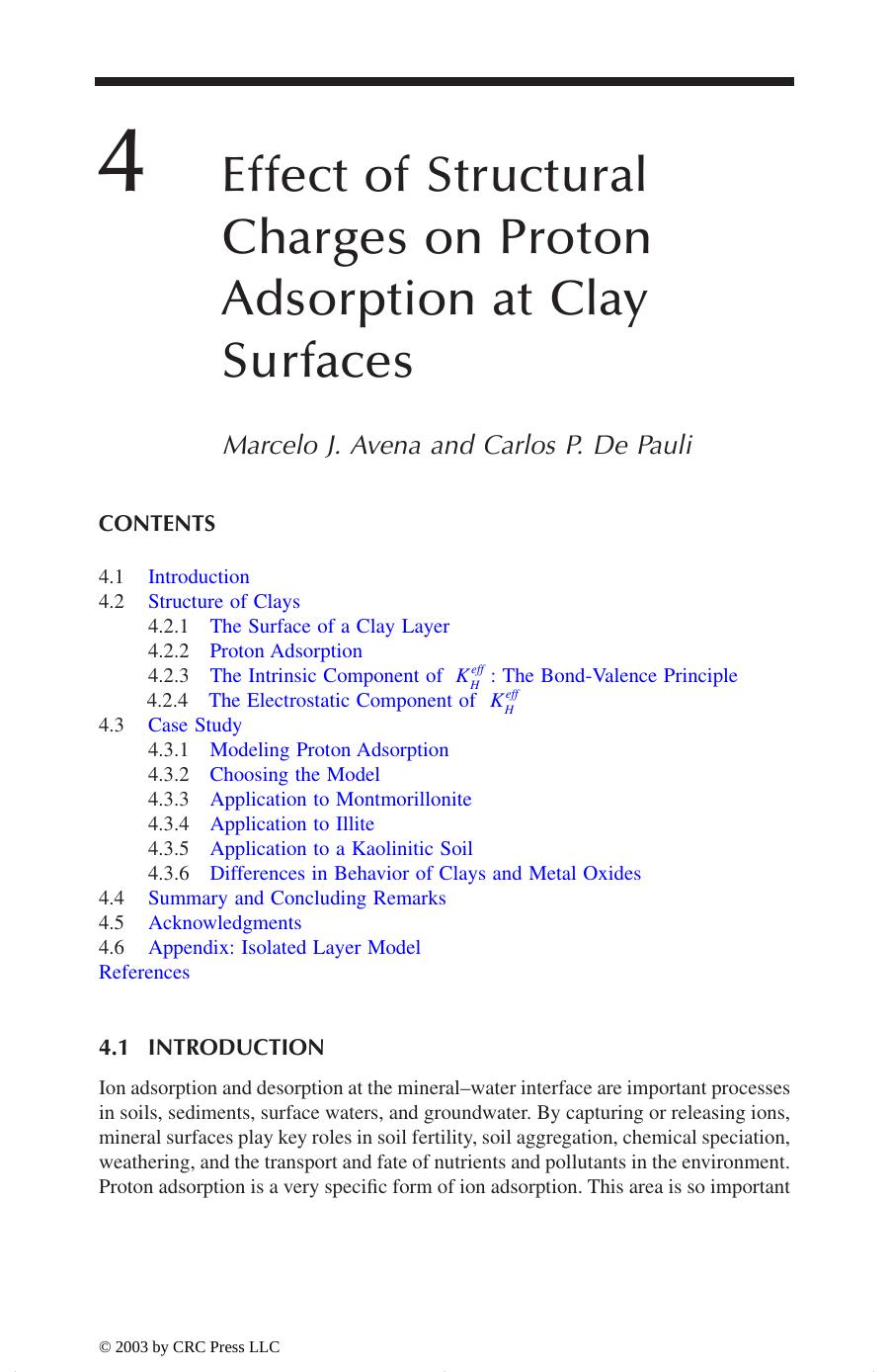 Geochemical and Hydrological Reactivity of Heavy Metals in Soils by Marcelo J. Avena and Carlos P. De Pauli