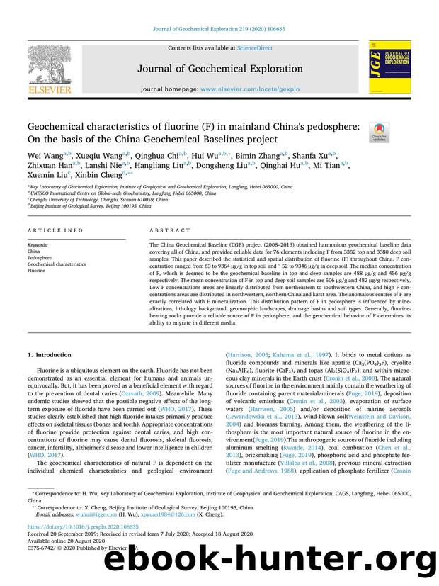 Geochemical characteristics of fluorine (F) in mainland China's pedosphere_ On the basis of the China Geochemical Baselines project by unknow
