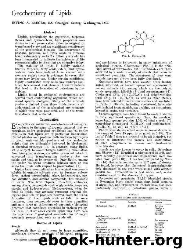Geochemistry of lipids by Unknown