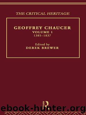 Geoffrey Chaucer by Brewer Derek;