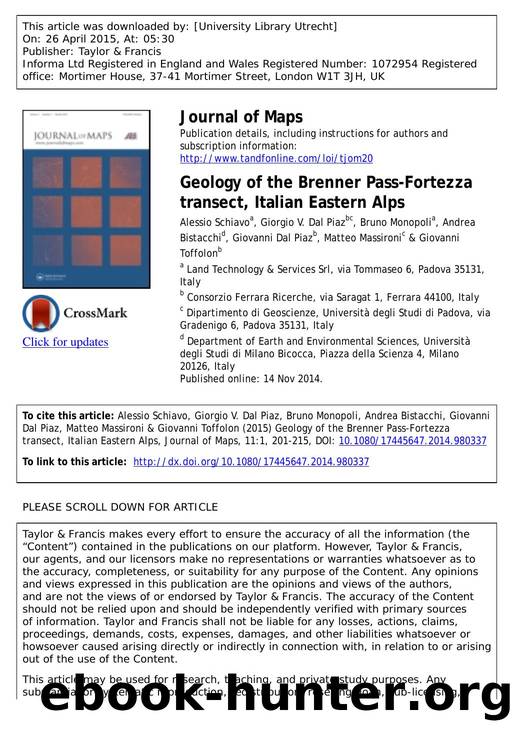 Geology of the Brenner Pass-Fortezza transect, Italian Eastern Alps by Alessio Schiavo