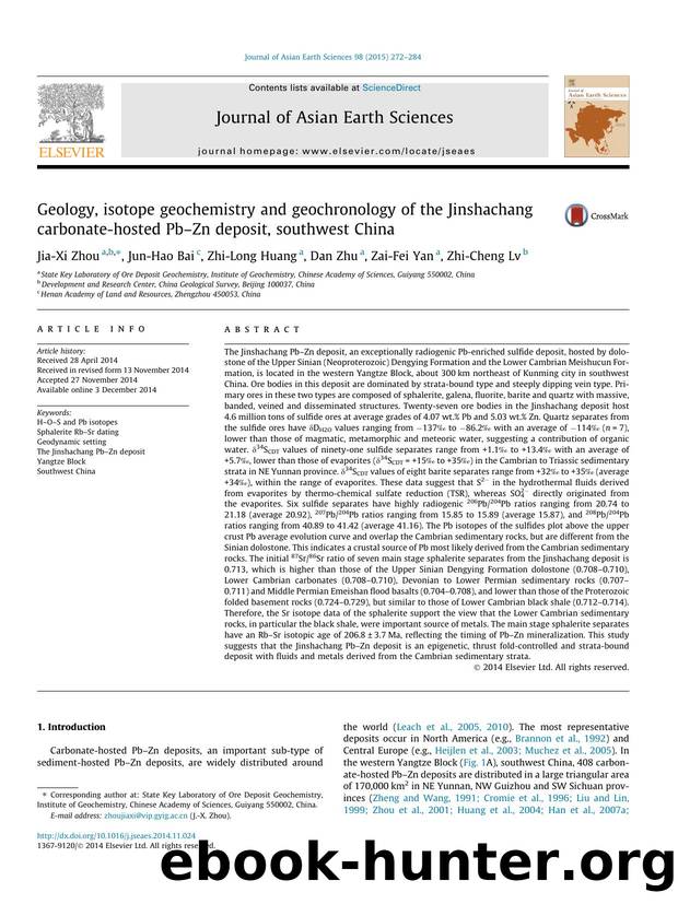 Geology, isotope geochemistry and geochronology of the Jinshachang carbonate-hosted PbÃ¢â¬âZn deposit, southwest China by Jia-Xi Zhou & Jun-Hao Bai & Zhi-Long Huang & Dan Zhu & Zai-Fei Yan & Zhi-Cheng Lv