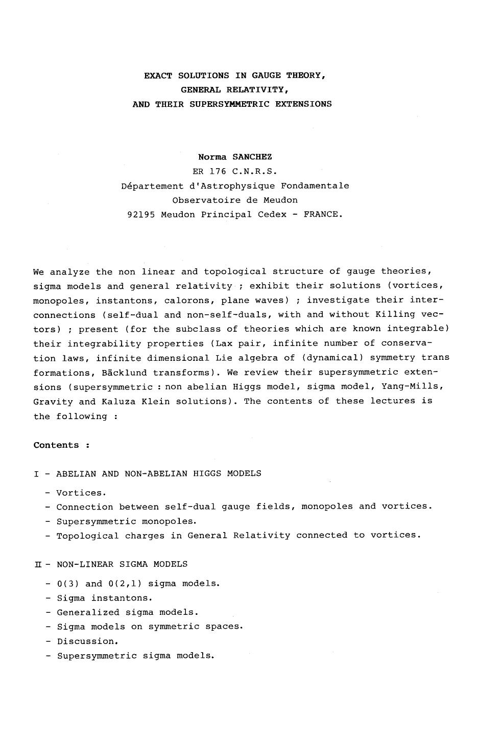 Geometric Aspects of the Einstein Equations and Integrable Systems: Proceedings of the Sixth Scheveningen Conference, Scheveningen, The Netherlands, August 26â31, 1984 by Norma Sanchez (auth.) R. Martini (eds.)