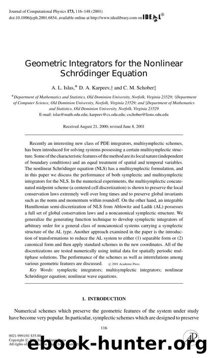 Geometric Integrators for the Nonlinear by Islas A. L. et al