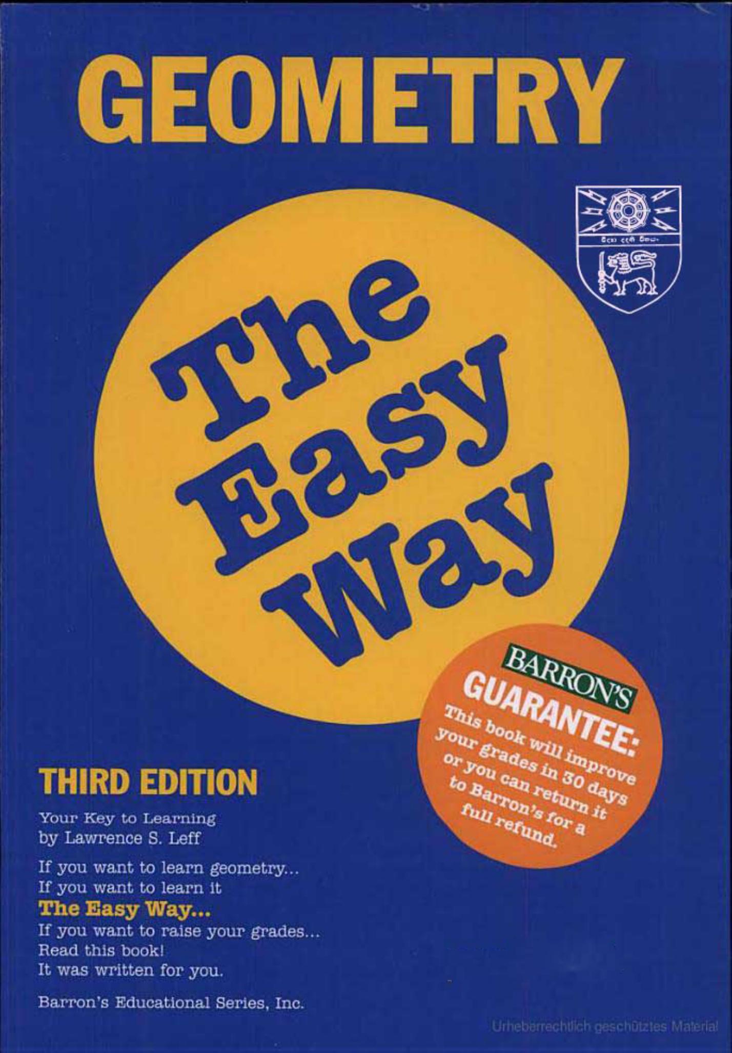 Geometry the Easy Way by Lawrence S. Leff