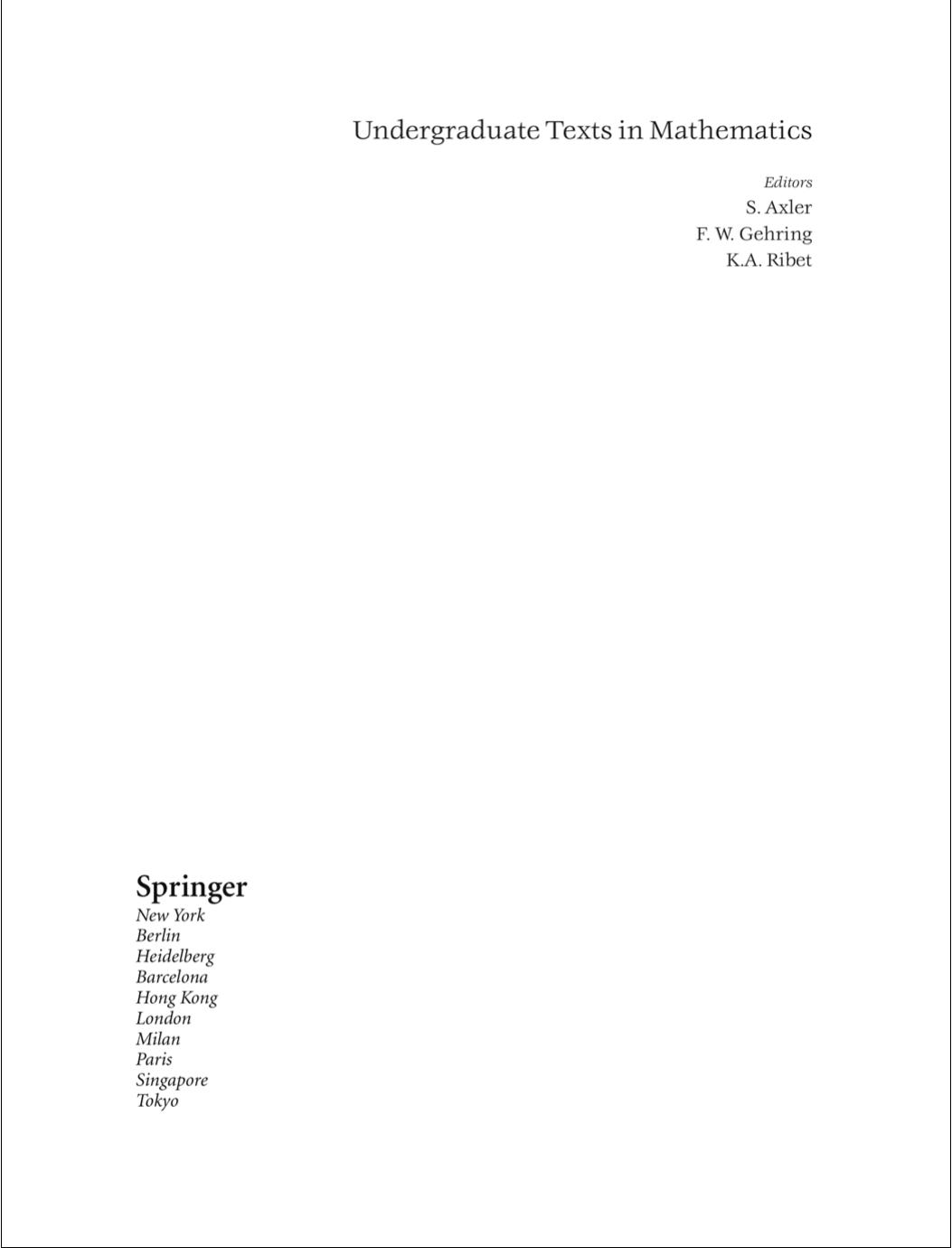 Geometry: Euclid and Beyond by Robin Hartshorne