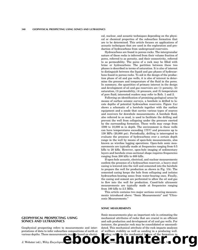 Geophysical Prospecting Using Sonics and Ultrasonics". In: Wiley Encyclopedia of Electrical and Electronics Engineering by Unknown