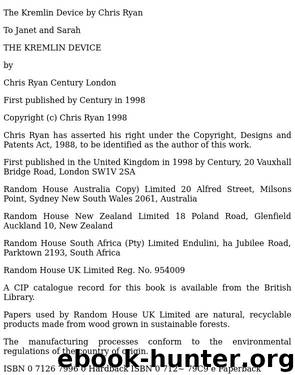 Geordie Sharp 03: The Kremlin Device by Chris Ryan