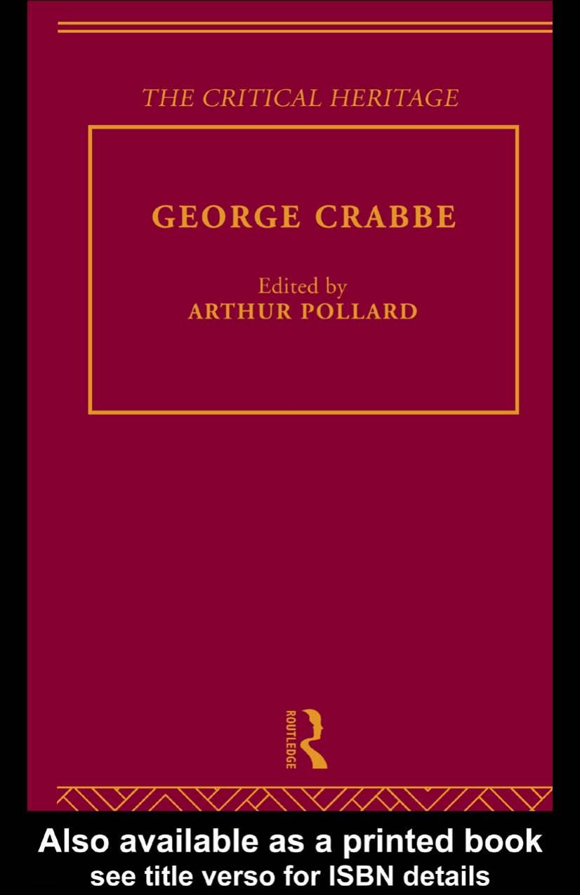 George Crabbe: The Critical Heritage (The Collected Critical Heritage : 18th Century Literature) by Arthur Pollard