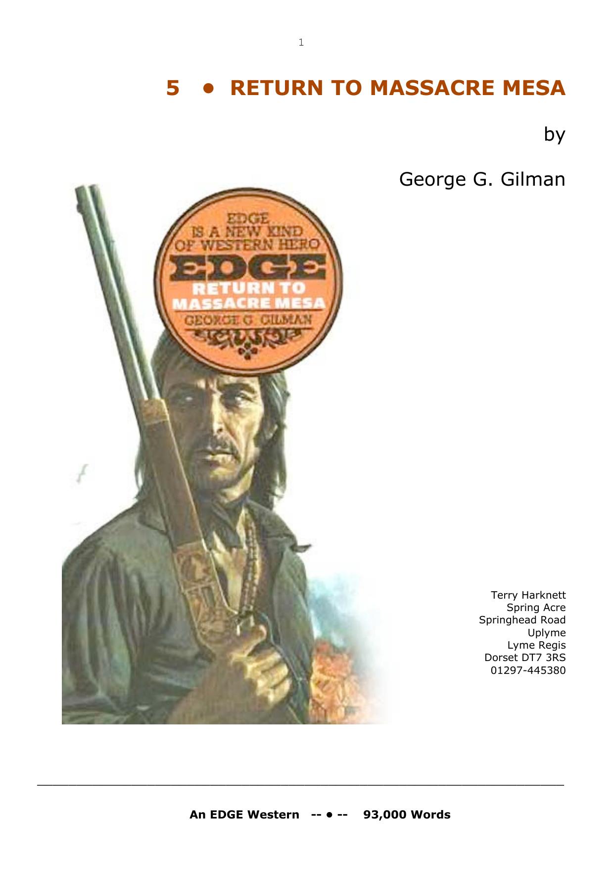 George G Gilman - [Edge - The Return 05] by Return to Massacre Mesa (pdf)