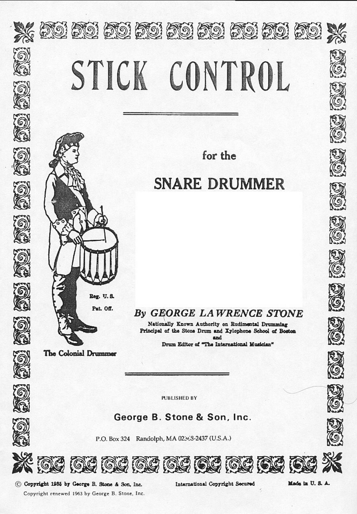 George Lawrence Stone by Stick Control for the Snare Drummer