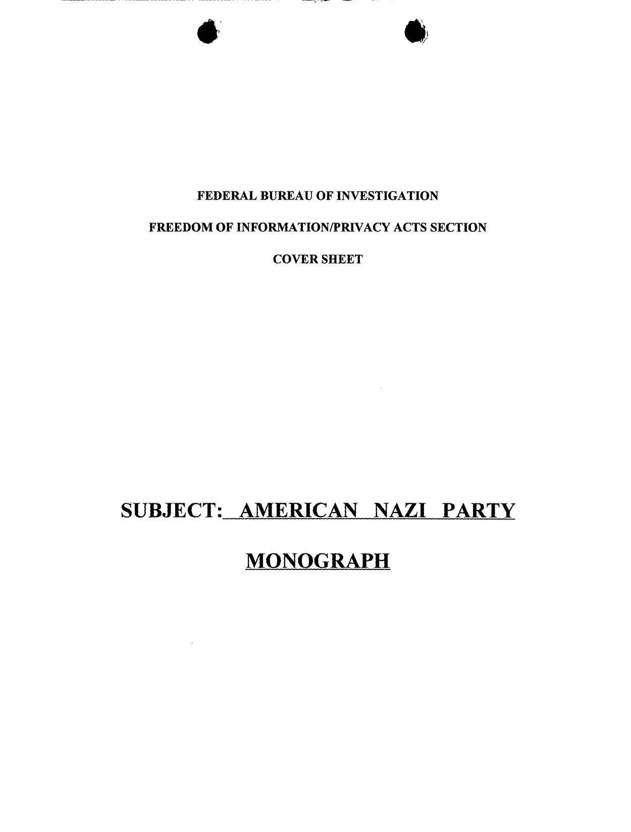 George Lincoln Rockwell by ANP Monograph