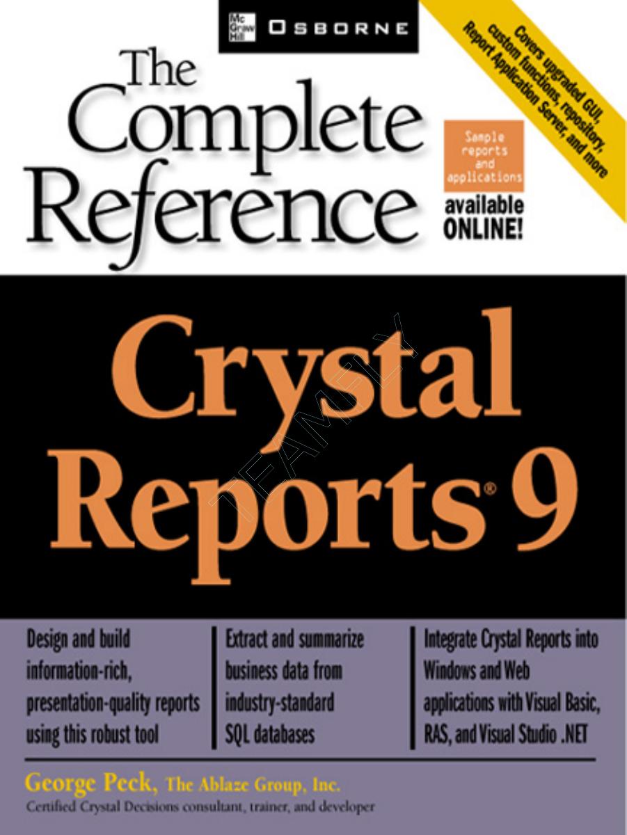 George Peck - Crystal Reports 9: The Complete Reference [Repost] by Unknow