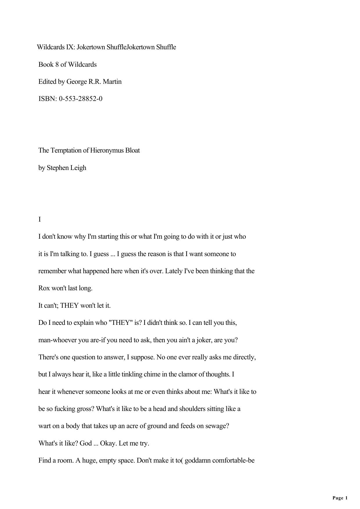 George R. R. Martin - Wildcards 09 by Jokertown Shuffle