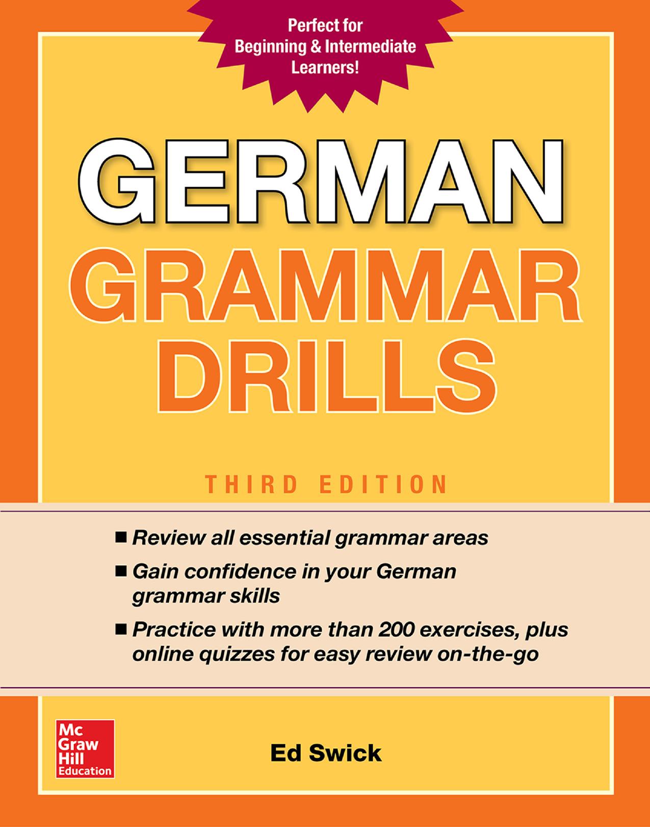 German Grammar Drills, Third Edition by Ed Swick