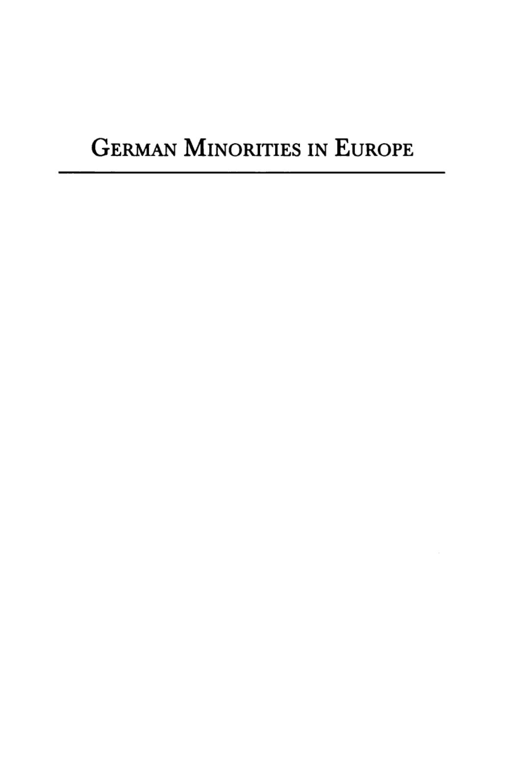 German Minorities in Europe: Ethnic Identity and Cultural Belonging by Stefan Wolff (editor)