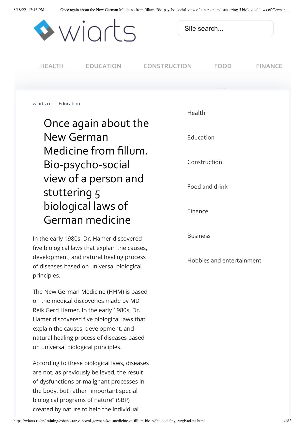 German New Medicine pdf by Dr Ryke Geerd Hamer , excellent explanation by Russian Author Vyacheslav Neufeld by German New medicine Vyacheslav Neufeld Dr Ryke Geerd Hamer Caroline Markolin PhD Ilsedora Laker