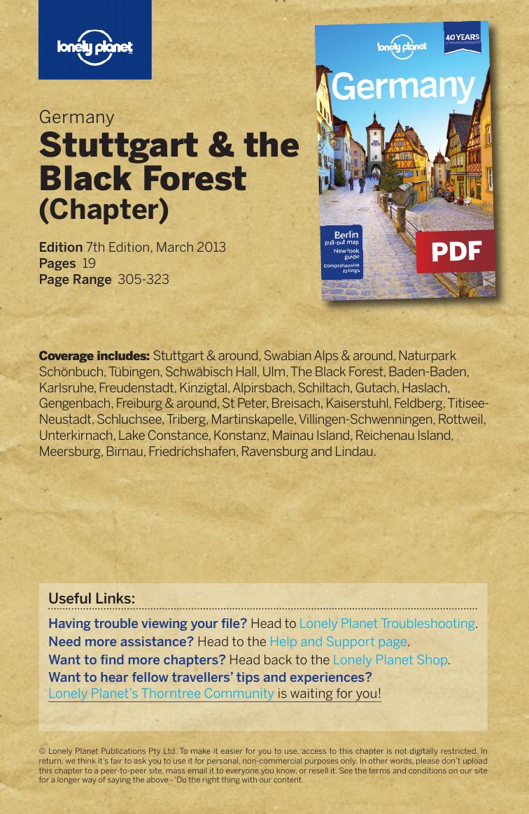 Germany 7 - Stuttgart & the Black Forest (Chapter) by Lonely Planet